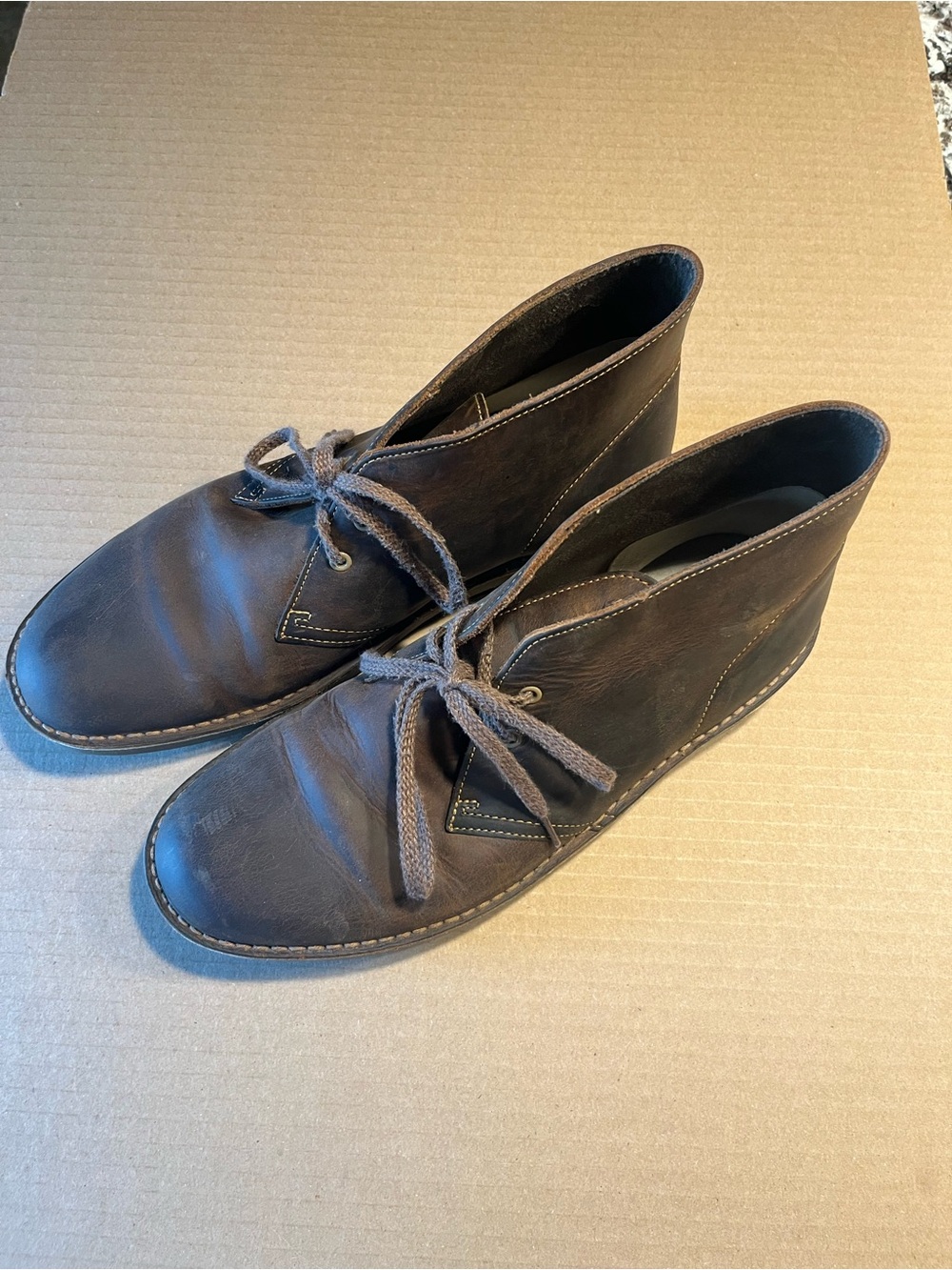 Clarks Dark Brown Leather Chukka Boots